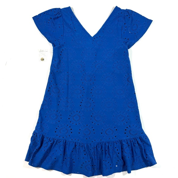 New ModCloth Light Shining Through Babydoll Dress Sapphire Blue - Picture 3 of 6